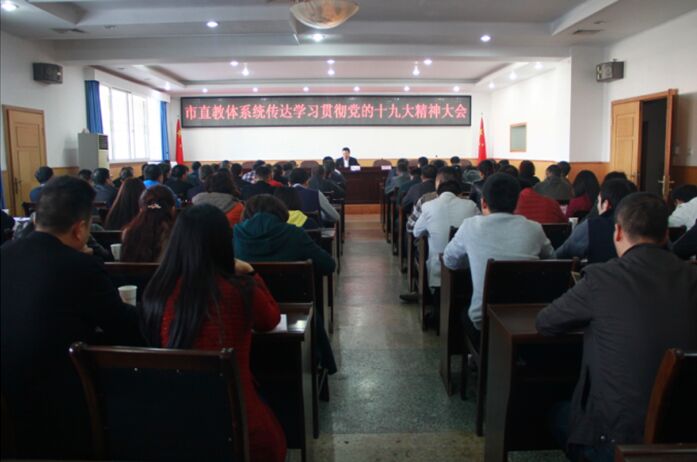 市教体局党委召开市直教体系统传达学习贯彻党的十九大精神大会